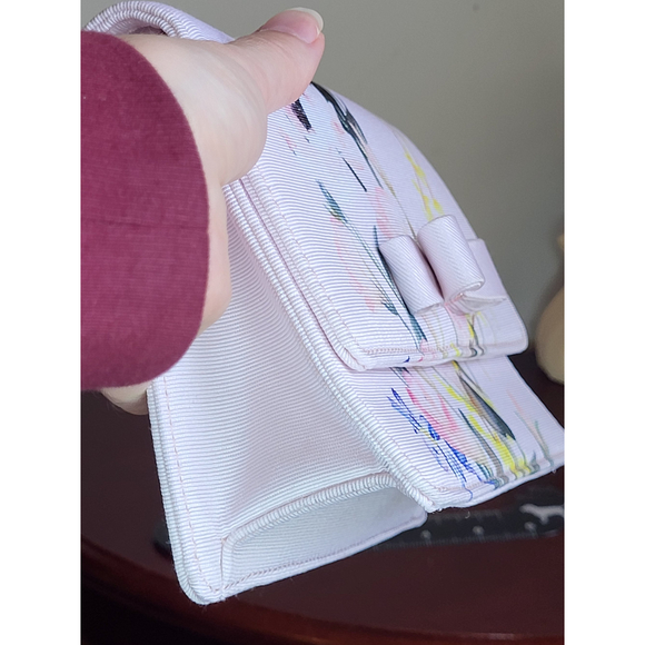 Ted Baker London Hania Elegant Bow Evening Clutch floral gold strap new - Picture 10 of 16